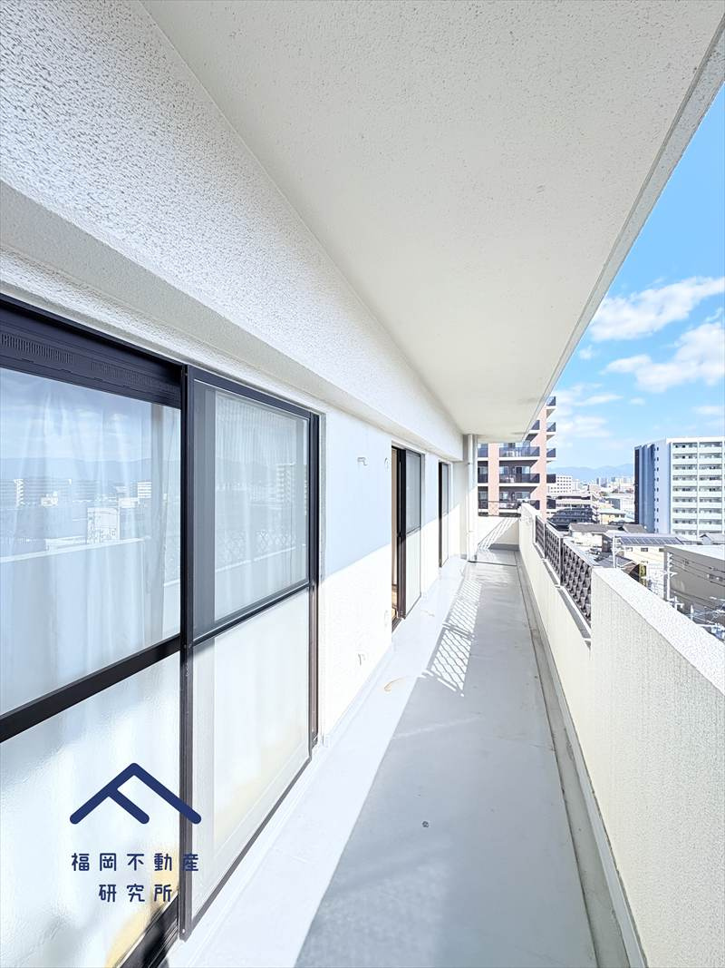 ダイナコート吉塚のバルコニー