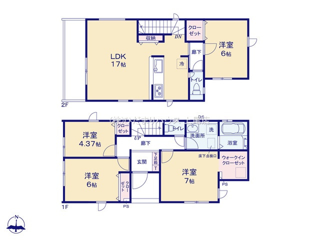 見沼区大和田町18期　新築戸建　グラファーレ02の間取り|4LDK
