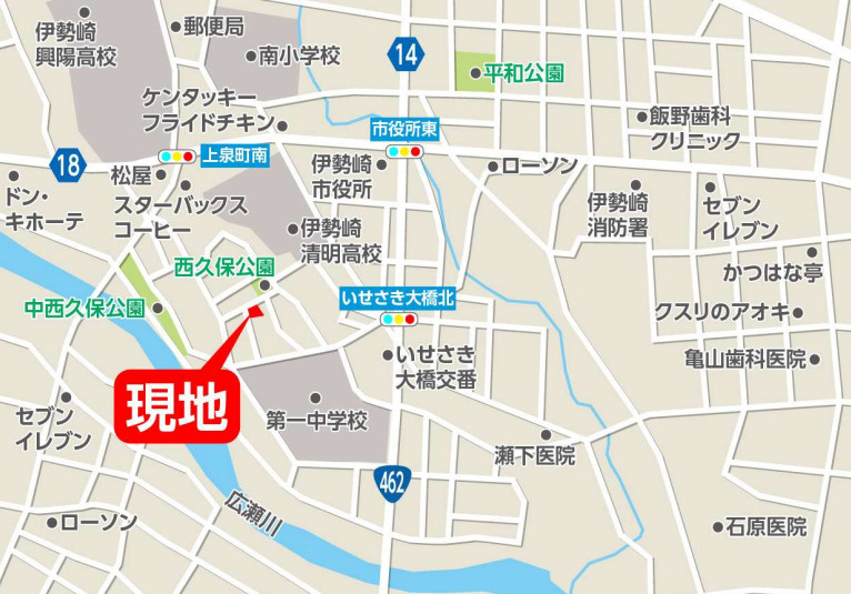 【新築】伊勢崎市今泉町1期　１号棟(全２棟)　アーバンスタイル　新築建売分譲の地図