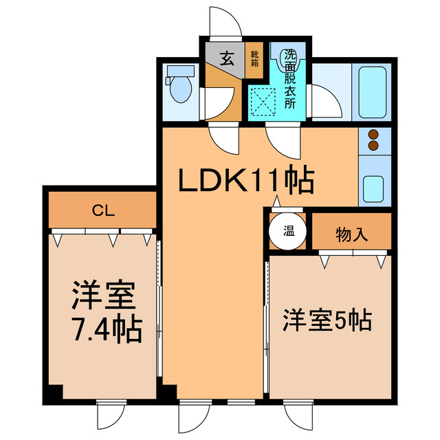 ラグ１６１Ｗの間取り