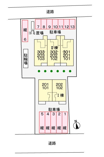 ハピネス　Ⅱの駐車場|駐車場
