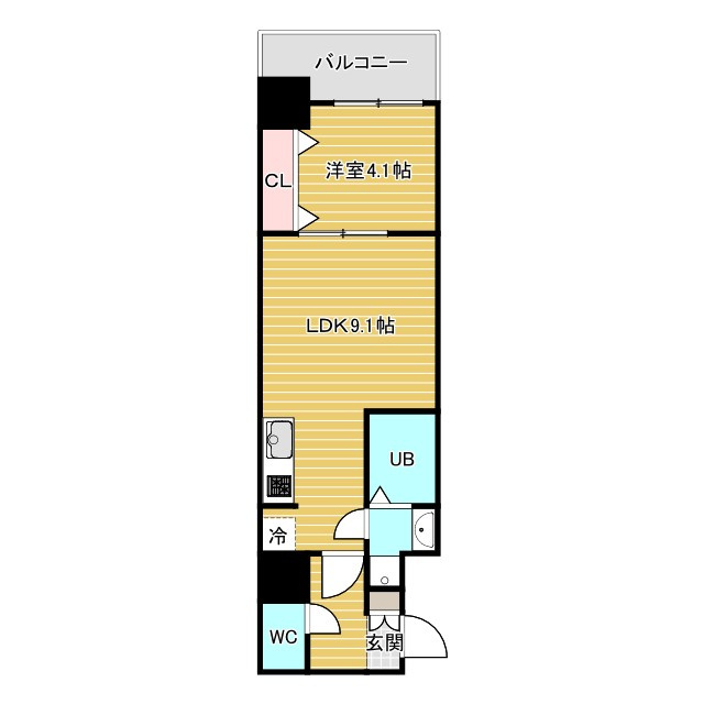 吹田市江坂町１丁目の賃貸マンションの間取り