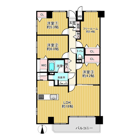 【間取り】 | ファミール寝屋川　パークサイド