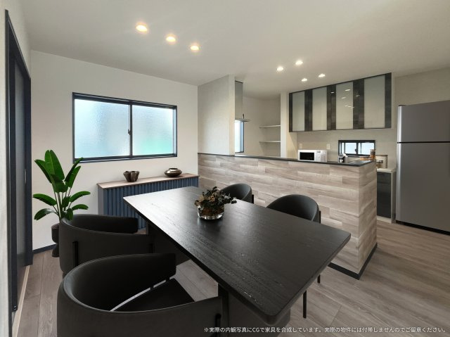 【ダイニング】 | 【ダイニング　CG家具設置イメージ】
※画像に含まれる家具家電はCGで作成したイメージです。実際の物件には付帯しません。