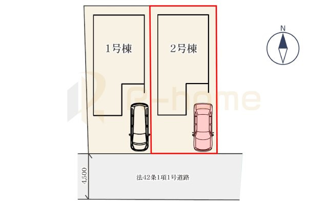 我孫子市青山台2丁目第1期　新築戸建て　2号棟の区画図|大きなお買い物だからこそ、メリット・デメリットを伝えさせて頂きます。
R-homeにお任せください♪