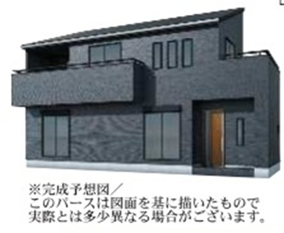 【仲介手数料無料】新築戸建　深谷市田所町4-5（全2棟）の外観パース