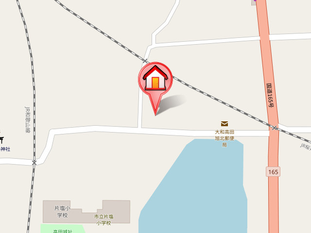 大和高田市旭北町の賃貸マンションの地図