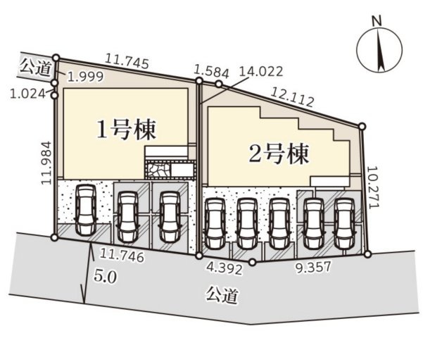 【前面道路含む現地写真】 | 深谷市田所町第2   LiveleGarden.s   新築戸建　全2棟　2号棟