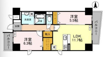 アトレ梅北の間取り