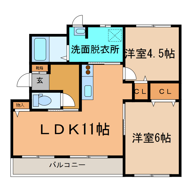 マンション鹿内の間取り