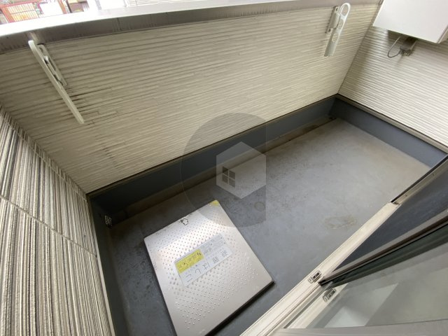 クリエオーレ吉田のバルコニー