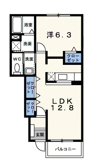 イーストヒルズⅡの間取り