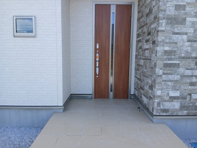 行田市富士見町２丁目２期　の玄関|１号棟現地外玄関（2026年02月02日）撮影