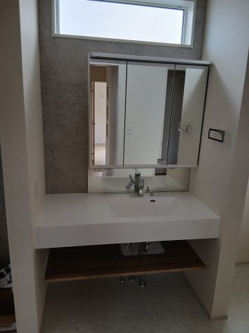 行田市富士見町２丁目２期　の独立洗面台|１号棟現地洗面所（2026年02月02日）撮影