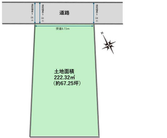 上原２　土地の区画図
