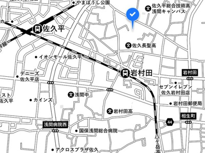 【地図】 | 佐久市岩村田佐久長聖高校北中古住宅