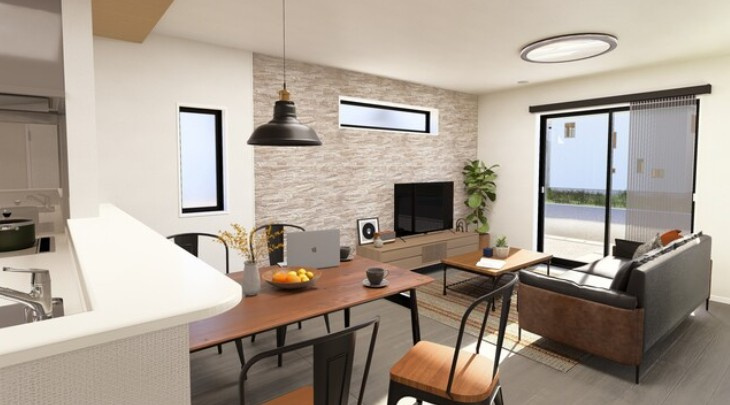 仙台市太白区四郎丸14期　ゆとりの庭付き新築戸建♪の完成予想図