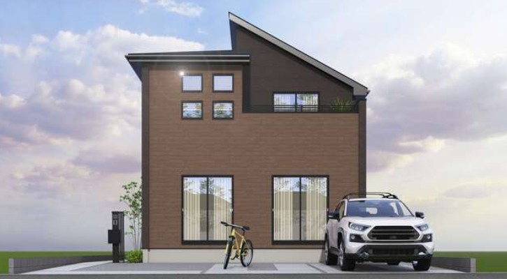 仙台市太白区四郎丸14期　ゆとりの庭付き新築戸建♪の外観パース