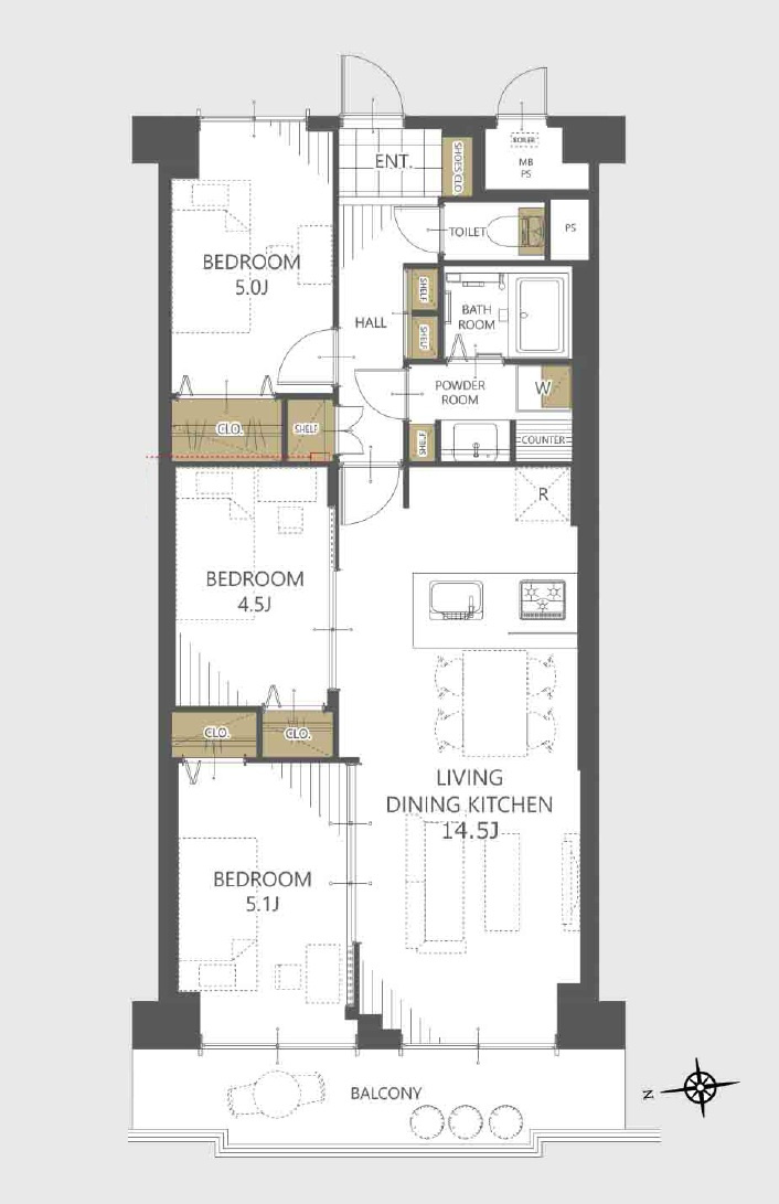 ルネ須磨の間取り