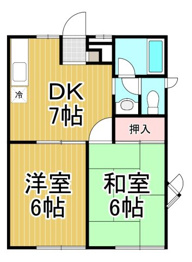 ハイツＳ＆Ｋパート１B棟の間取り