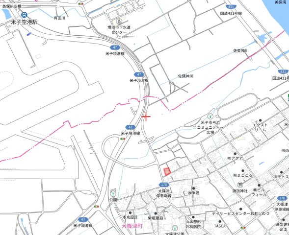 米子市大篠津町1293の地図
