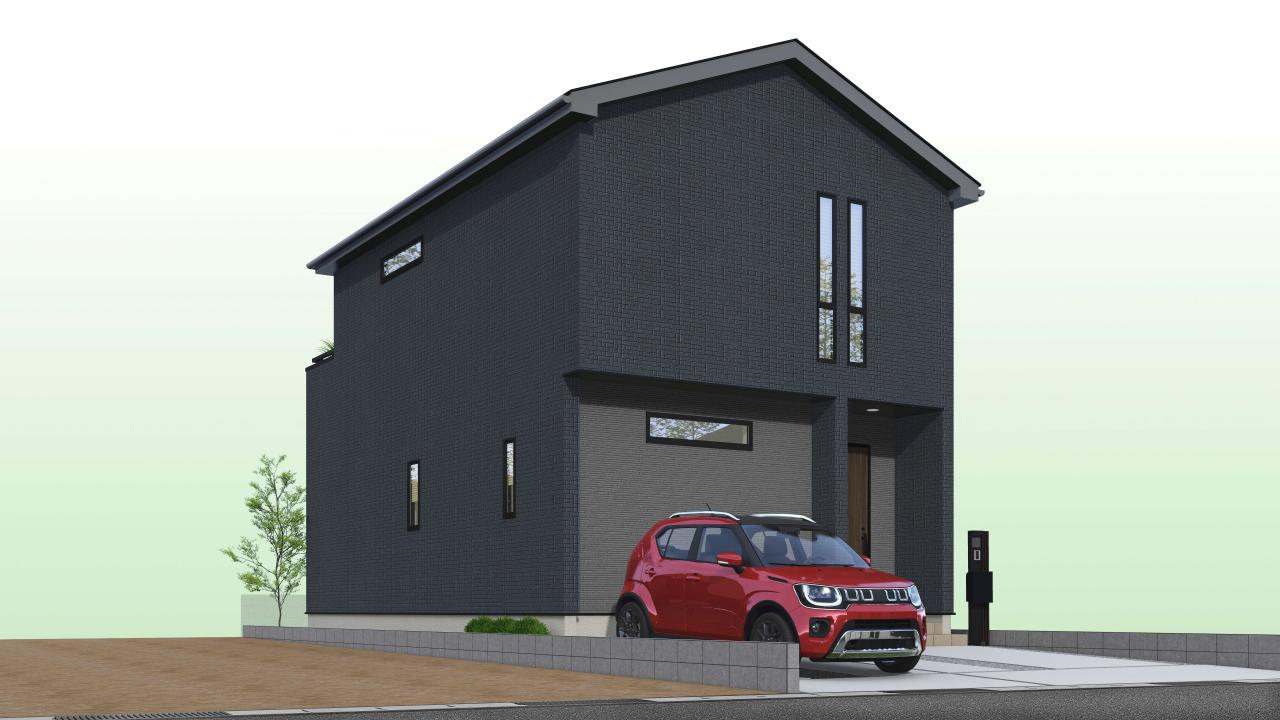 鴨部2丁目　1号棟　新築戸建　の外観パース|完成予想図