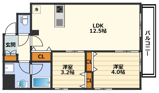 ルフォンプログレ南森町の間取り