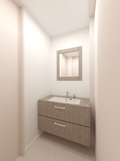 【完成予想図】 | ガーデンヒルズ内野5 | 洗面所CGイメージ