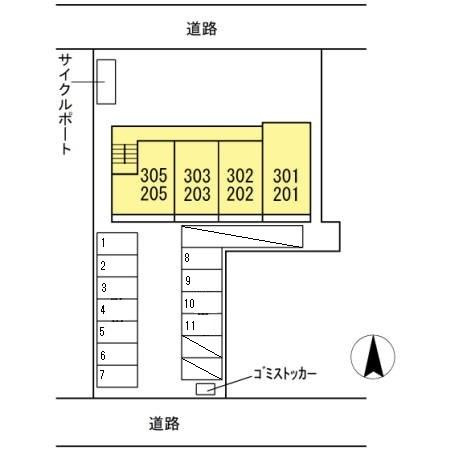 ポルトメルベーユAの区画図