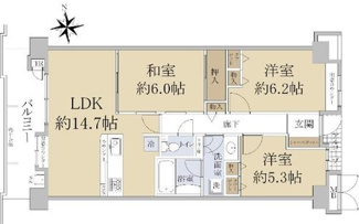 【間取り】 | レピア高石千代田 | 3LDKできれいな間取りです