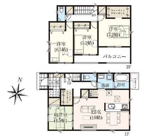 【間取り】 | 天童市北久野本7期【新築建売住宅】2号棟 | 間取り図