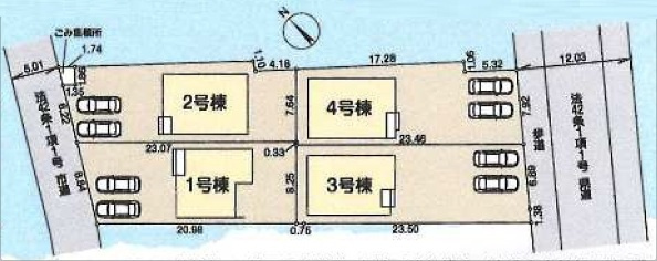 【区画図】 | 狭山市柏原第七　全4棟　３号棟 | 3号棟