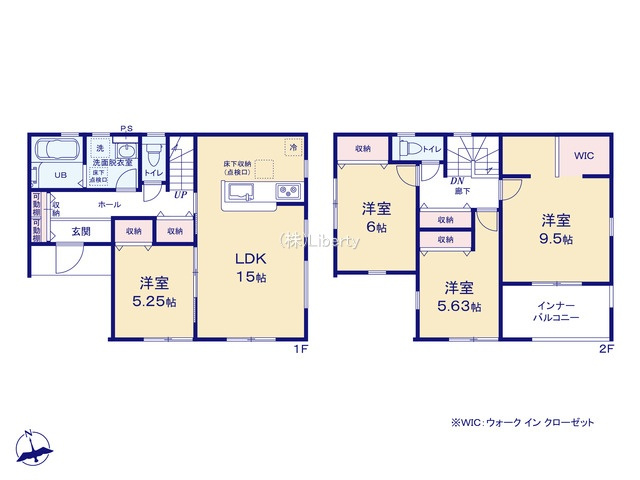 第2土浦市並木　新築戸建　2号棟の区画図