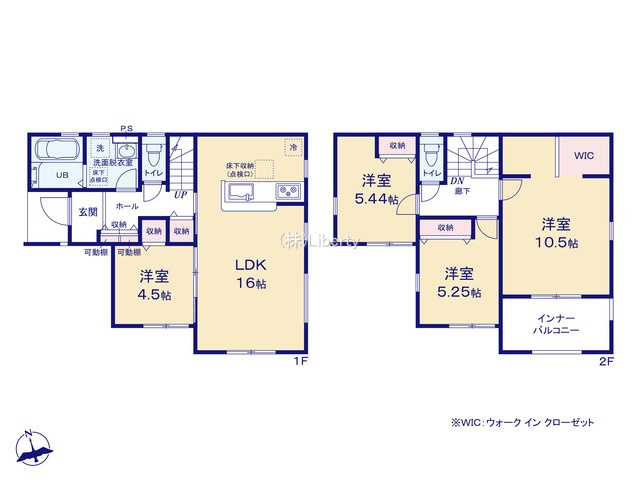第2土浦市並木　新築戸建　3号棟の間取り