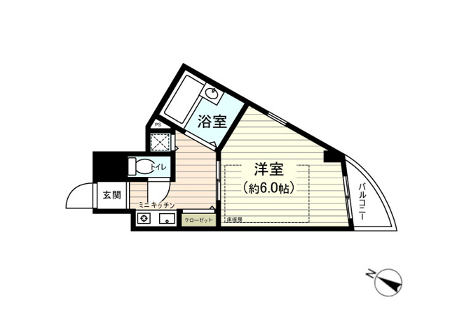 【間取り】 | ラナップスクエア新福島 | 南東角部屋！採光良好♪