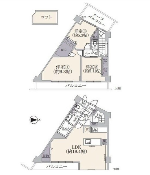 ★仲介手数料無料★エバーグリーンパレス新宿（フルリノベーション最上階メゾネット住戸）