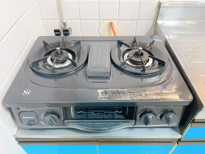 【キッチン】 | ホワイトコートカヤ | ※ガスコンロは残置物です