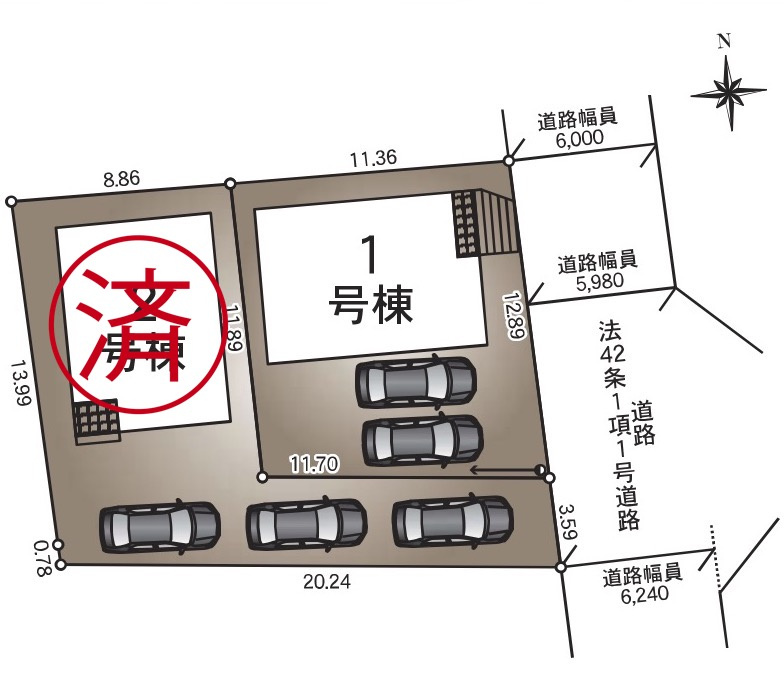 長野市宮沖第４の区画図
