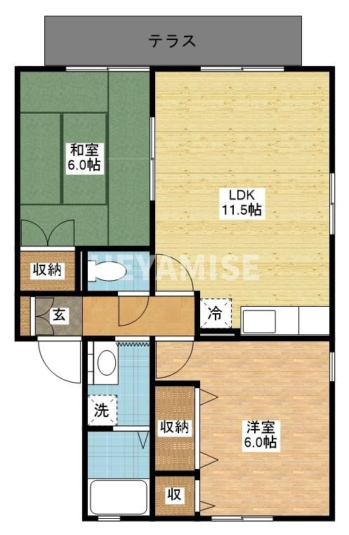ロイヤルガーデン仲沖Aの間取り