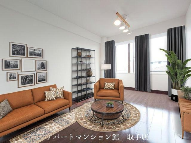 取手細井ハイムの居間・リビング|CGで家具等を配置したものです。実際に家具等は含まれません。