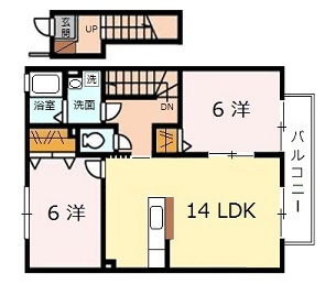 広島市安佐北区深川３丁目のアパートの間取り