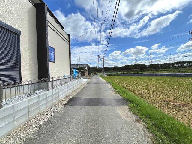 【その他】 | 糟屋郡粕屋町江辻6期　1号棟（全1棟）【仲介手数料無料・0円】 | 現地写真。前面道路です。