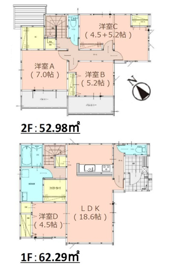 【間取り】 | 糟屋郡粕屋町江辻6期　1号棟（全1棟）【仲介手数料無料・0円】 | 平日、土日祝日もお好きな日時にご見学可能です。お気軽にお問合せ下さい。