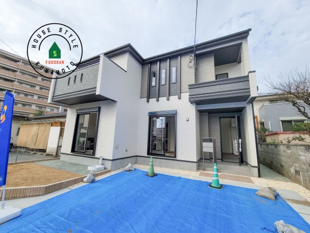 熊本市東区榎町第3-1棟(1号棟)の外観|デザイン性のある外観です。