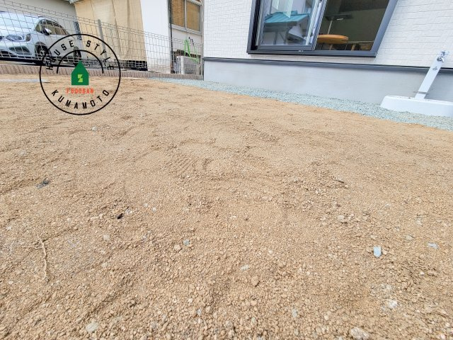 熊本市東区榎町第3-1棟(1号棟)の庭|お庭で自由な時間を過ごせます。