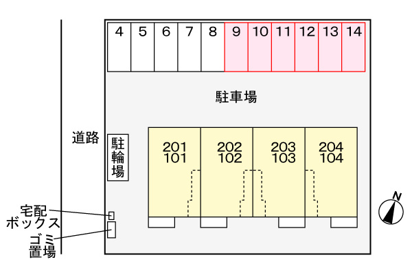 カーサ　アリビオ　Ｓの駐車場|駐車場