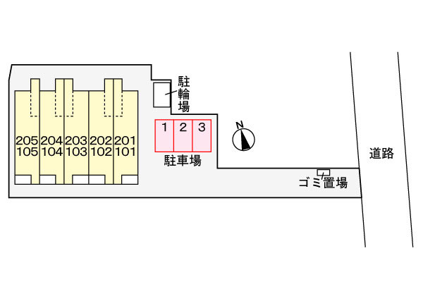 クリ・プラメージュⅡの駐車場|駐車場