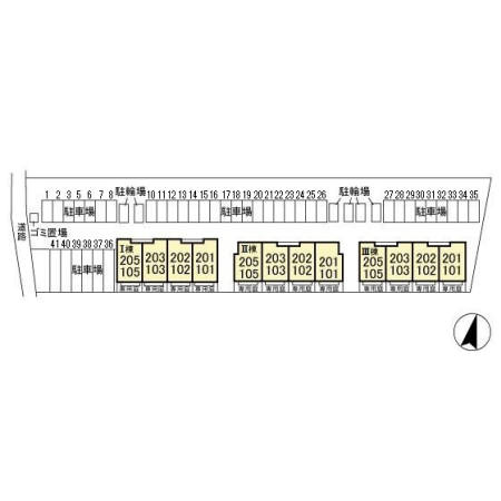 サントビーレジデンス Ⅲの区画図