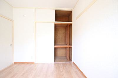 6帖洋室の物入れ　収納量豊富です