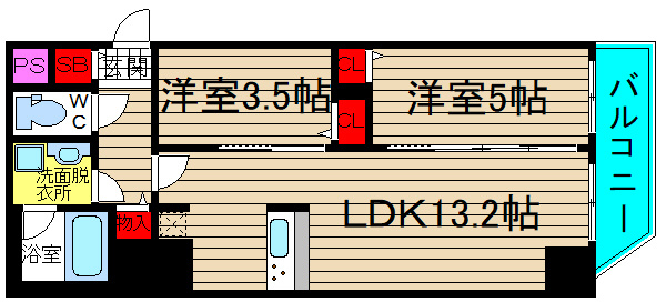 プレサンス阿波座駅前の間取り